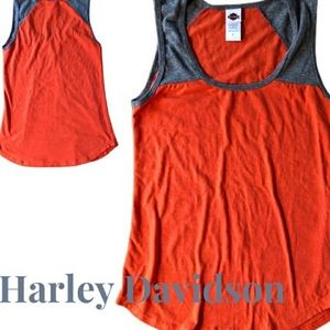 Harley Davidson orange & Gray tank small excellent condition